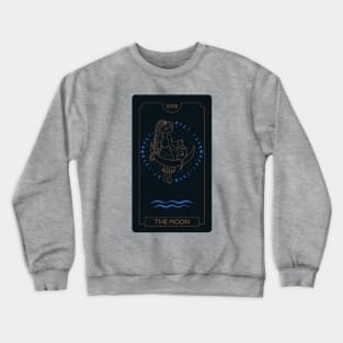 Cat Tarot Card Design - The Moon Crewneck Sweatshirt